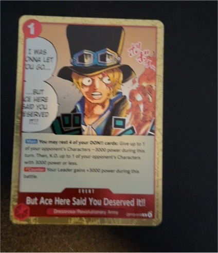 But Ace Here Said You Deserved It!! OP13-019 One Piece Card Game — front