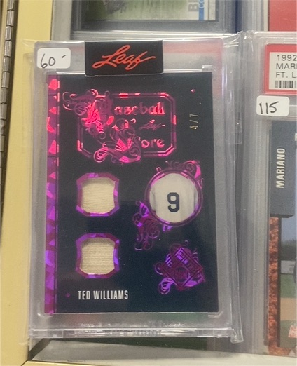 2025 Leaf Seasons in the Sun Baseball Lore Dual Relic #BL-9 Ted Williams — front