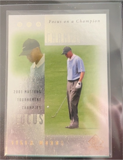2001 Upper Deck SP Authentic Focus on a Champion #FC2 Tiger Woods — front