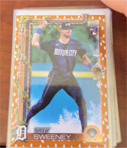 2025 Topps Holiday #H172 Trey Sweeney — front