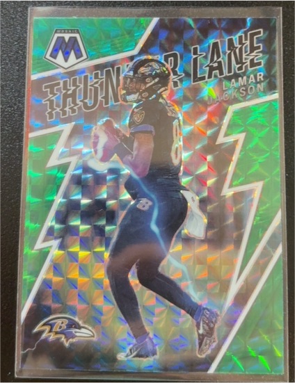 2022 Panini Mosaic Thunder Lane #TL-24 Lamar Jackson — front