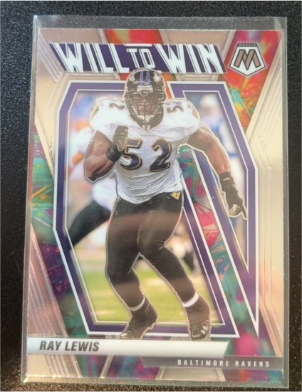 2021 Panini Mosaic Will to Win #WW-17 Ray Lewis — front