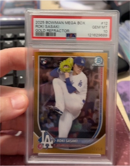 2025 Bowman Mega Box Chrome #12 Roki Sasaki — front