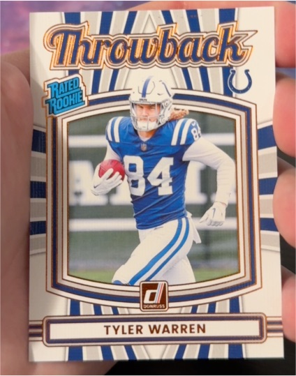 2025 Donruss #12 Tyler Warren Throwback — front