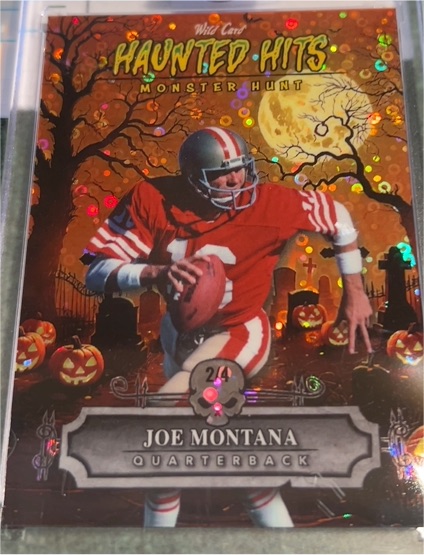 2024 Wild Card Haunted Hits #20 Joe Montana — front