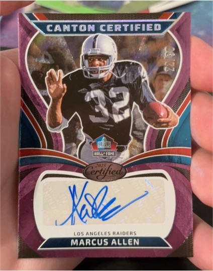 2025 Panini Certified Canton Certified Auto Marcus Allen — front