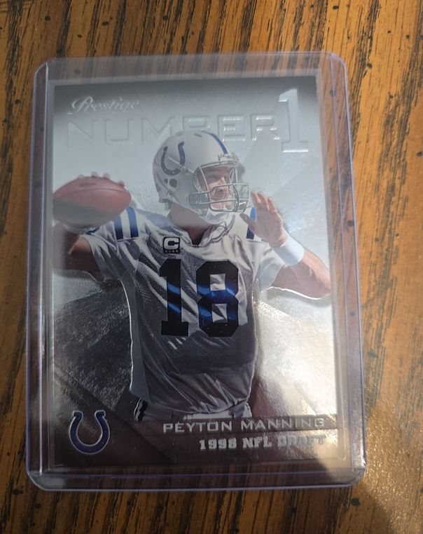 2014 Panini Prestige Number 1 Peyton Manning — front
