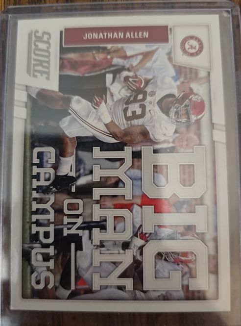 2017 Score #5 Jonathan Allen Big Man on Campus Alabama Crimson Tide — front