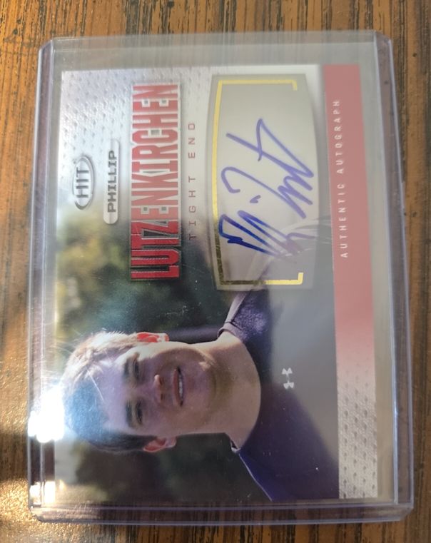 2013 Sage Hit Philip Lutzenkirchen Autograph — front