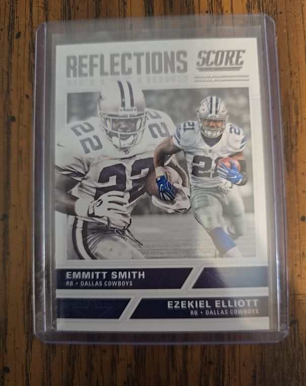 2017 Panini Score Reflections #3 Emmitt Smith / Ezekiel Elliott — front