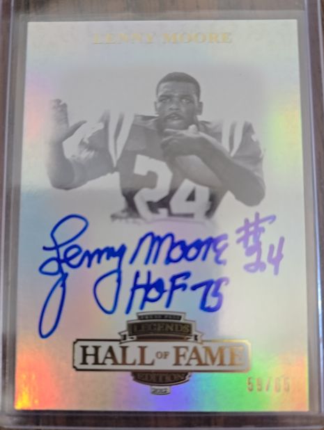 2012 Press Pass Legends Hall of Fame Edition #LG-LM Lenny Moore — front