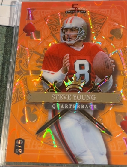 2024 Wild Card 5 Card Draw Stacked Deck #K Steve Young — front