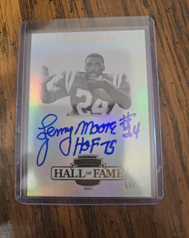 2012 Press Pass Legends Hall of Fame Edition #LG-LM Lenny Moore — front