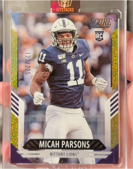 2021 Panini Score #350 Micah Parsons Rookie Card — front