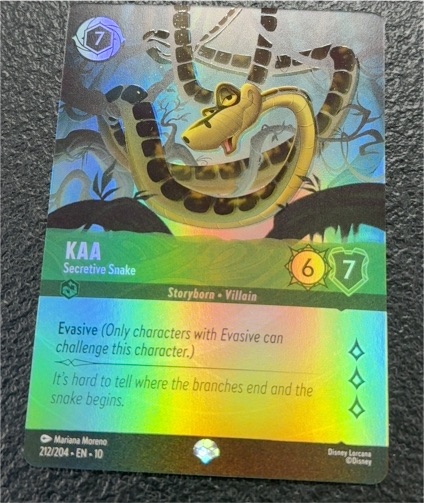 2023 Disney Lorcana #7 Kaa Secretive Snake — front