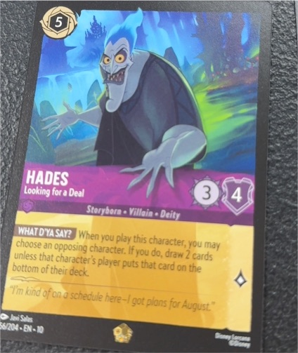 Disney Lorcana #56 Hades - Looking for a Deal — front