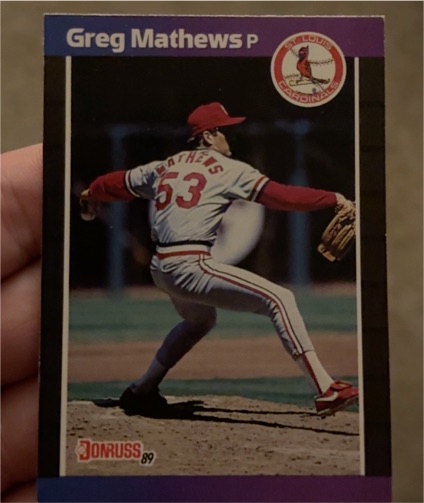 1989 Donruss #281 Greg Mathews — front