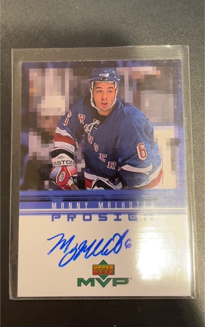 1998-99 Upper Deck MVP ProSign #MM Manny Malhotra — front
