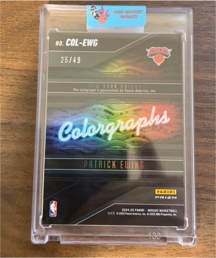 2024-25 Panini Mosaic Colorgraphs #COL-EWG Patrick Ewing — front