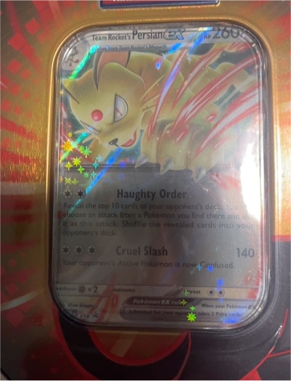 2025 Pokémon Team Rocket's Persian ex SVP 218 Black Star Promo — front