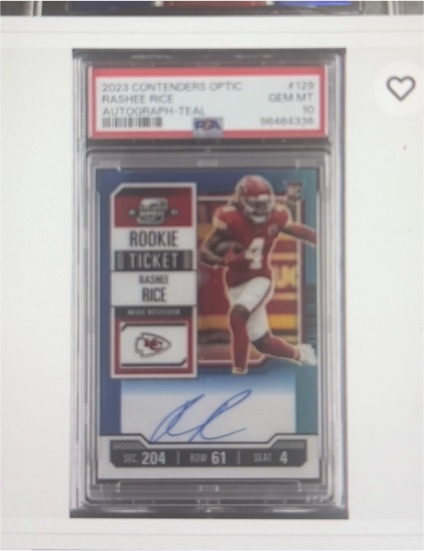 2023 Panini Contenders Optic #129 Rashee Rice Rookie Ticket — front