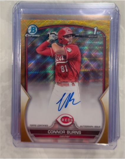 2023 Bowman Chrome Draft #CDA-CB Connor Burns — front