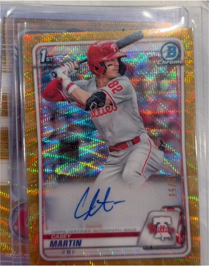 2020 Bowman Chrome #CDA-CM Casey Martin — front