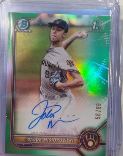 2022 Bowman Chrome #CDAJMI Jacob Misiorowski — front
