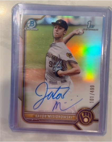 2022 Bowman Chrome #101 Jacob Misiorowski — front