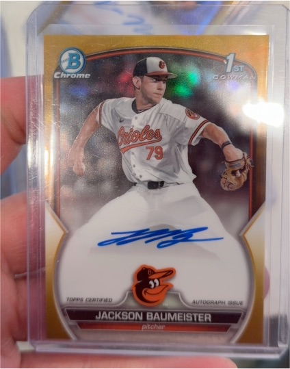 2023 Bowman Chrome #CDA-JBA Jackson Baumeister — front