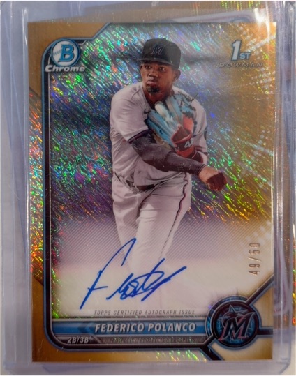 2022 Bowman Chrome #CPA-FP Federico Polanco — front