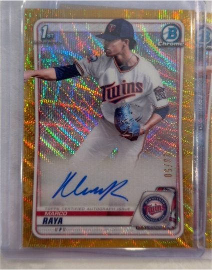 2020 Bowman Chrome Draft #CDA-MR Marco Raya — front