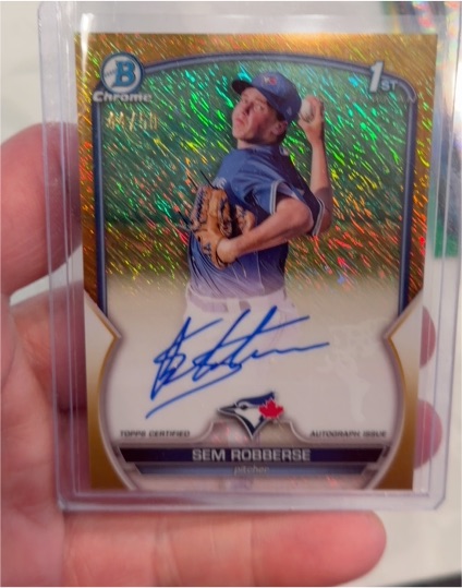 2023 Bowman Chrome Sem Robberse 1st Bowman Auto — front
