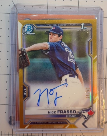 2021 Bowman Chrome Prospect Autographs #CPA-NF Nick Frasso — front