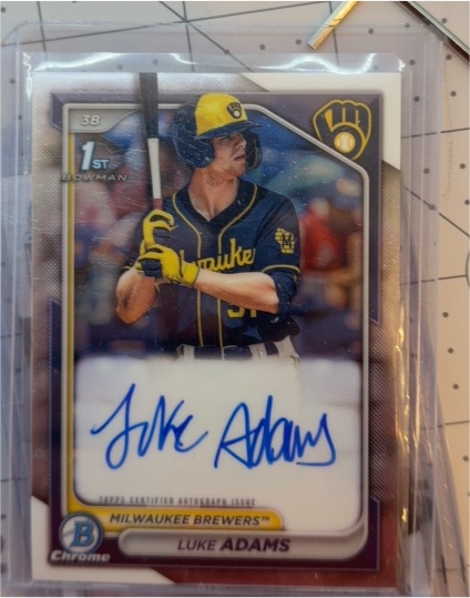 2024 Bowman Chrome #CPA-LA Luke Adams — front