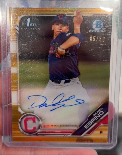 2019 Bowman Chrome #BDC-27 Daniel Espino — front
