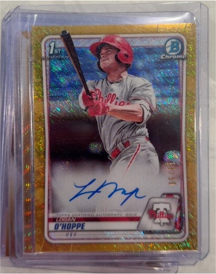 2020 Bowman Chrome #CPA-LO Logan O'Hoppe — front