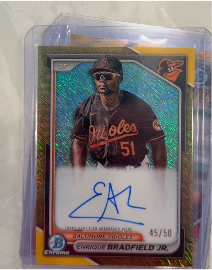 2024 Bowman Chrome #PPRA-EB Enrique Bradfield Jr. — front
