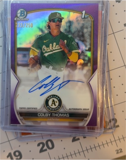 2023 Bowman Chrome #1st Colby Thomas — front