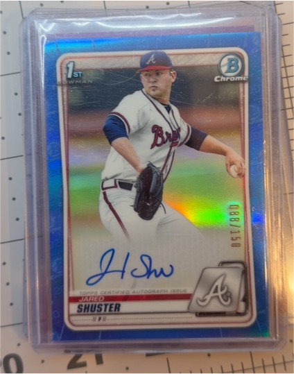 2020 Bowman Chrome Draft #CDA-JS Jared Shuster — front