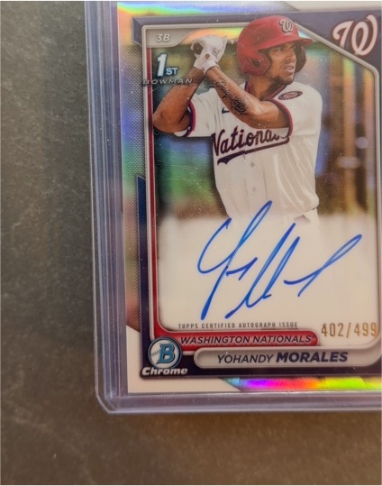 2024 Bowman Chrome #CPA-YM Yohandy Morales — front