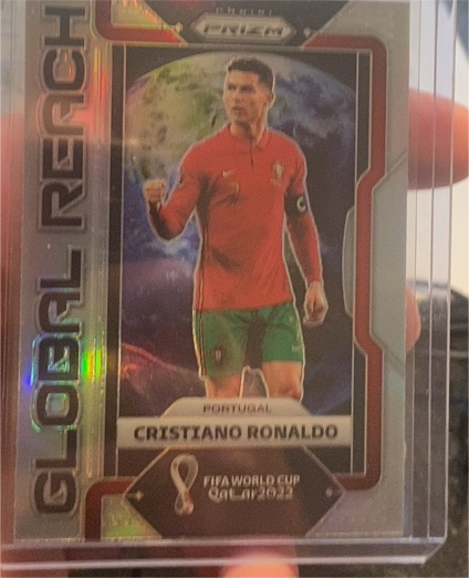 2022 Panini Prizm FIFA World Cup Qatar #17 Cristiano Ronaldo Global Reach — front