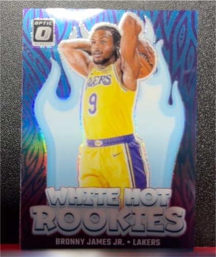 2024-25 Panini Donruss Optic #15 Bronny James Jr. White Hot Rookies — front