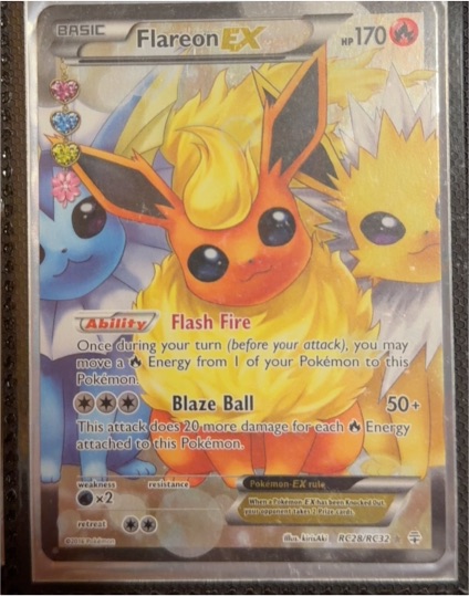2016 Pokémon Generations Radiant Collection #RC28 Flareon EX — front