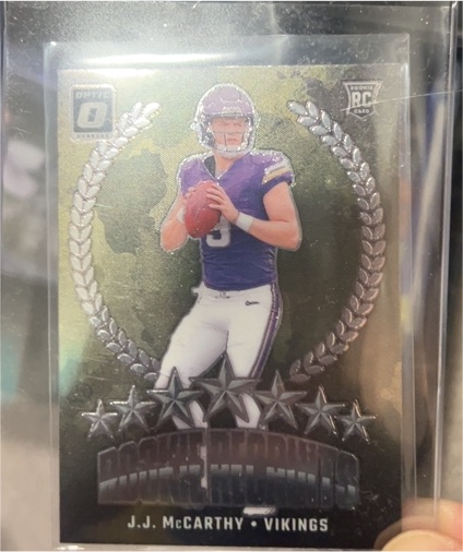 2024 Panini Donruss Optic #11 J.J. McCarthy Rookie Recruits Vikings — front