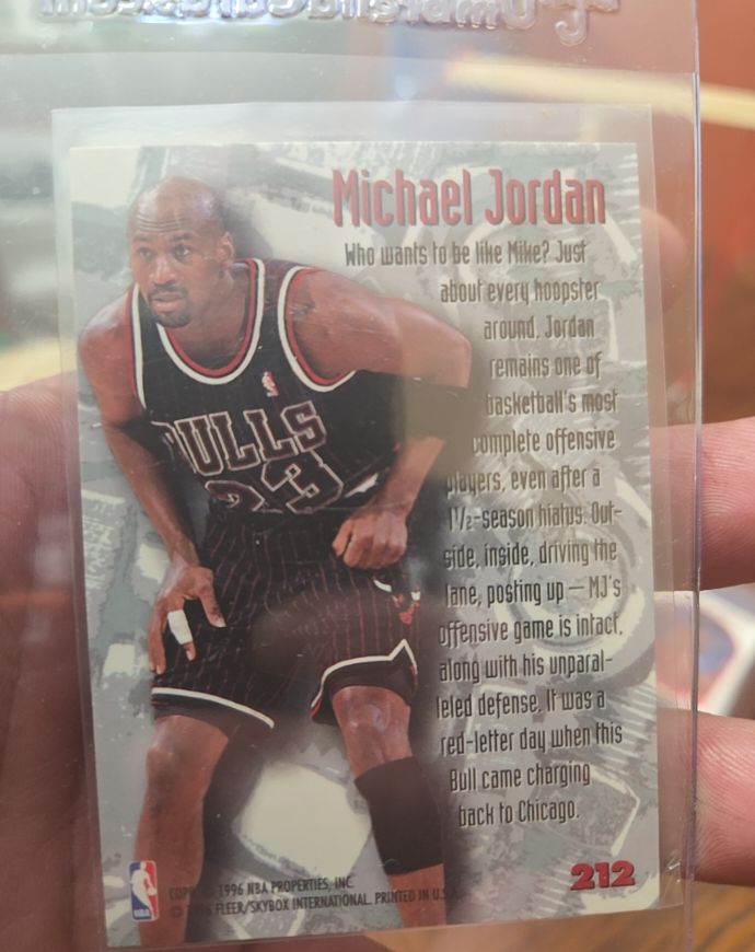 1996 Fleer/Skybox #212 Michael Jordan — front