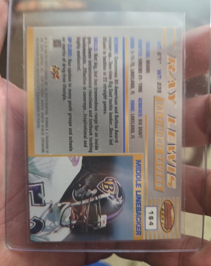 1995 Donruss #164 Ray Lewis — front