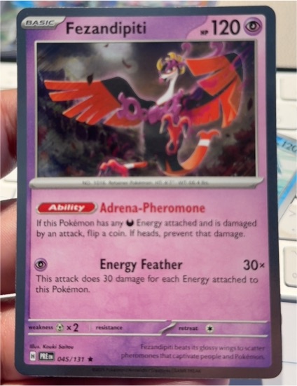 2024 Pokemon Scarlet & Violet Prismatic Evolutions #045 Fezandipiti — front