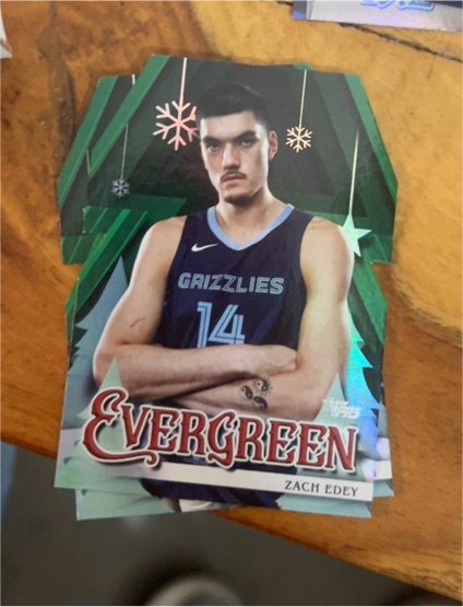 2025-26 Topps Holiday #EV-ZE Zach Edey — front