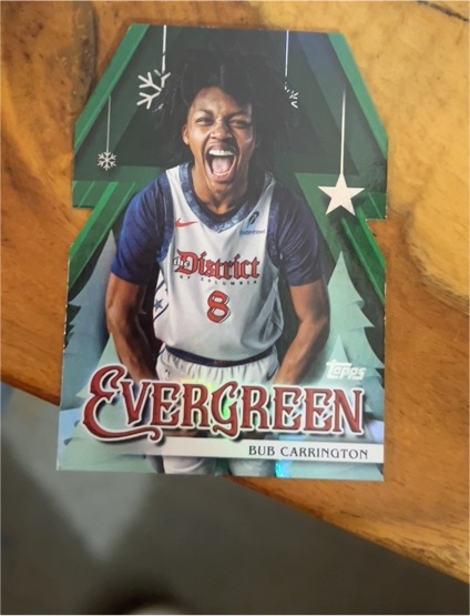 2025-26 Topps Holiday Evergreen Die Cut #EV-BC Bub Carrington — front